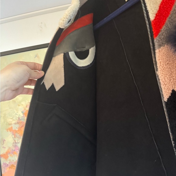 New Fendi Fur Jacket Eyes on Back Zip - Picture 10 of 11